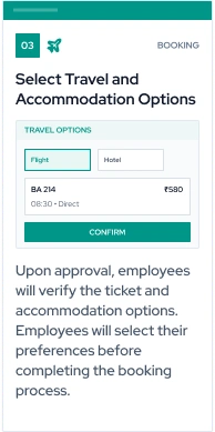 Select Travel and Accommodation Options