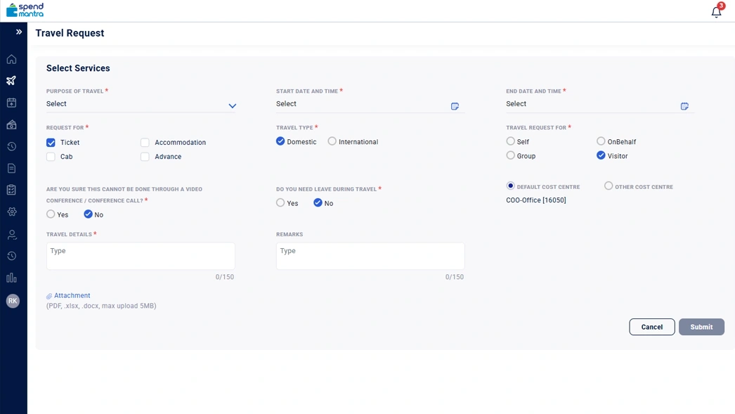 Travel Request Management